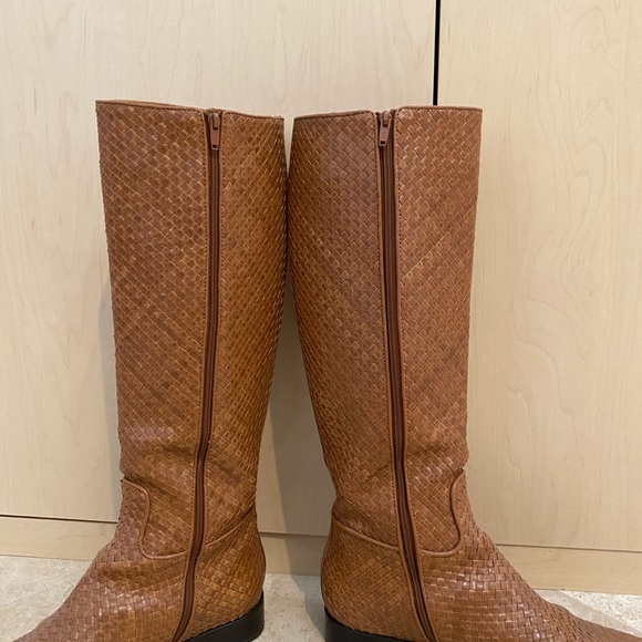 Stephanie Kelian brown woven leather boots - Picture 3 of 5